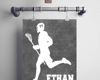 Personalized Lacrosse Gift - Lacrosse Coach Gift - Lacrosse Mom - Lacrosse Wall Art - Lacrosse Wall Decor - Lacrosse Artwork - Middie Gift