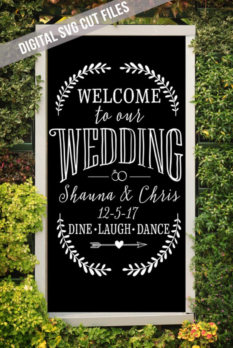 Download PERSONALIZED Welcome to Our Wedding SVG Cutting File Vinyl | Etsy