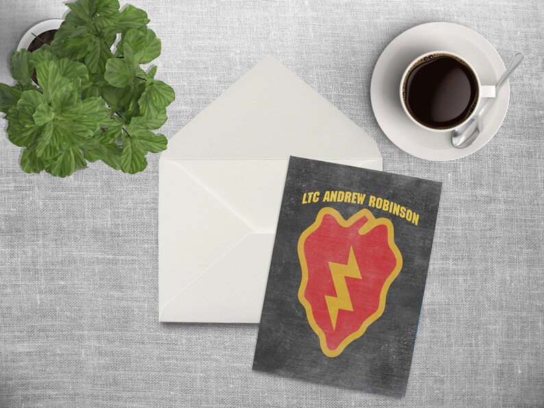 Military Retirement Gift - 25th Infantry Division Artwork - US Army Retirement Gift - Army Gifts - Army Wife - Army Mom - US Army Artwork image 2