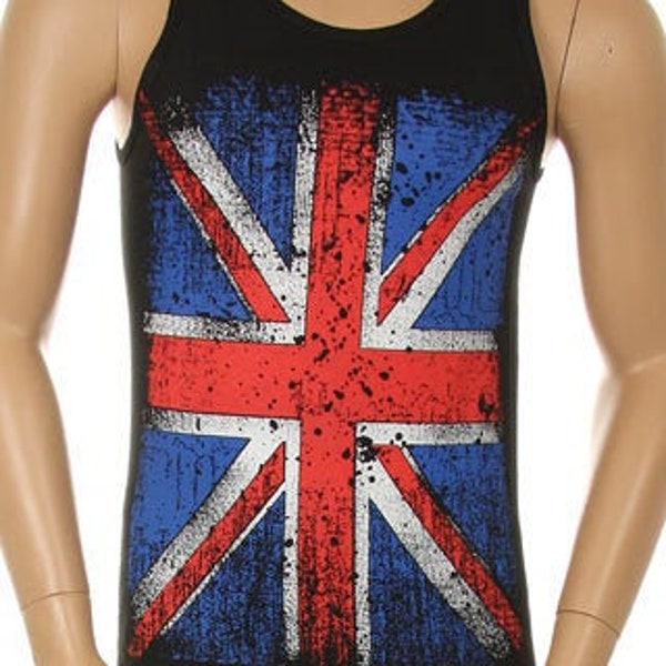 vintage Union Jack sur le débardeur 100% coton pour hommes