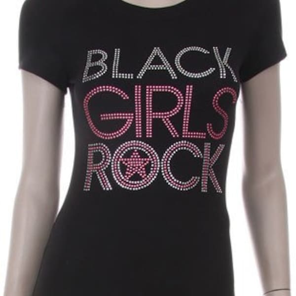 Black Girls Rock!! with Pink Star Rhinestone Shirt