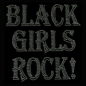 Black Girls Rock! Rhinestone Iron on Applique