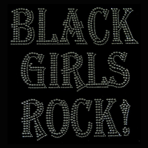 Black Girls Rock Rhinestone Iron on Applique | Etsy