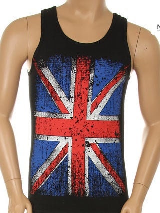 Vintage Union Jack on Men 100% Cotton Tank Top - Etsy