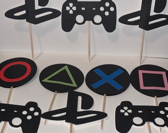 PlayStation cupcake toppers