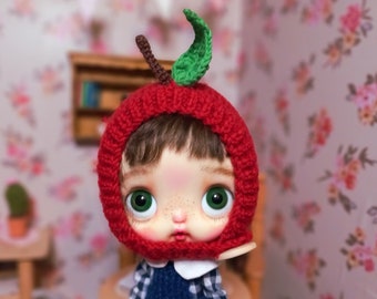 Crush for blythe, apple hat for blythe, red hat for blythe, hat for blythe, accessory for blythe