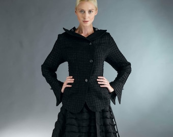 Aiste Fashion Jacket / Haute Couture Jacket / Custum Jacket / Black Jacket / Party Jacket / Wedding Jacket /  Evening Dresses / Black Skirt