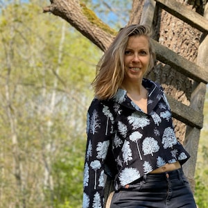 New Linen  Jacket ~ Womens Jacket ~ Linen Clothing ~ Blazer for Women ~ Black Jacket for Women ~ Womens Dressy Jacket ~ Custom Jacket