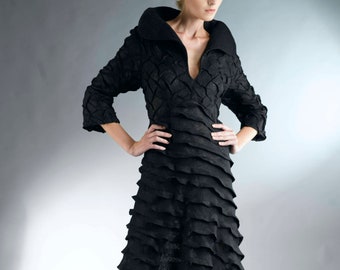 Unique dress / Black Dress for Women / Linen Dress / Elegant  Dress / Evening Dress / Linen Clothing / Black Cocktail Dress / Custom Dress