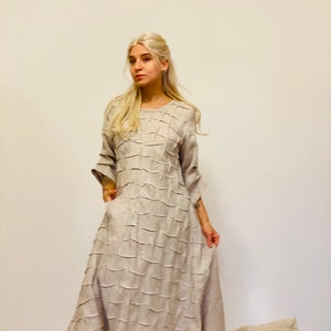 Wedding Linen Dress - Long Boho Wedding Dress - Bohemian Dress for Timeless Beauty and Bridesmaid Grace - Rustic Wedding Attire