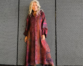 Long Sleeve Dress / Unique Dress / Reversible Dress / Women Tunic / Boho Dress for Women  / Oversized / Dress for Autumn Winter Spring