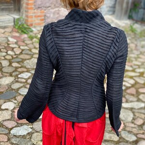 Womens Black Jacket ~ Linen Clothing ~ Black  Blazer for Women ~Linen Jacket for Women ~ Womens Dressy Jacket ~ Custom Jacket ~ Linen Blazer