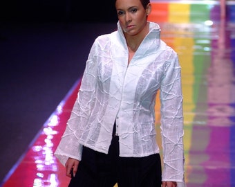 Wedding Jacket / Original Design / White Blazer for Women / Linen Jacket for Women / Womens Dressy Jacket / Custom Jacket / Linen Blazer