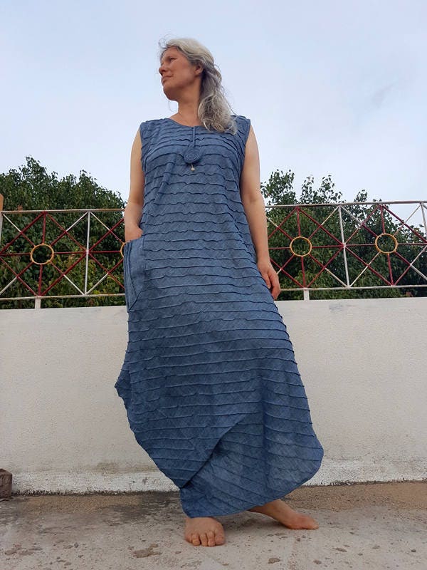 Greek Dress Blush Long Dress Oversized Toga Dress Linen | Etsy