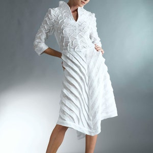 Unique Wedding Dress / Dinner Dress / Linen Clothing / Short Dress / White Linen Dress  / Linen Wedding Dress / Wedding Gown / Boho Dress