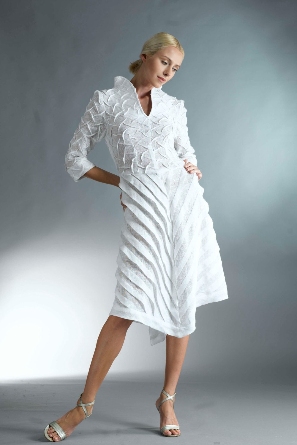 Haylie Linen Dress White
