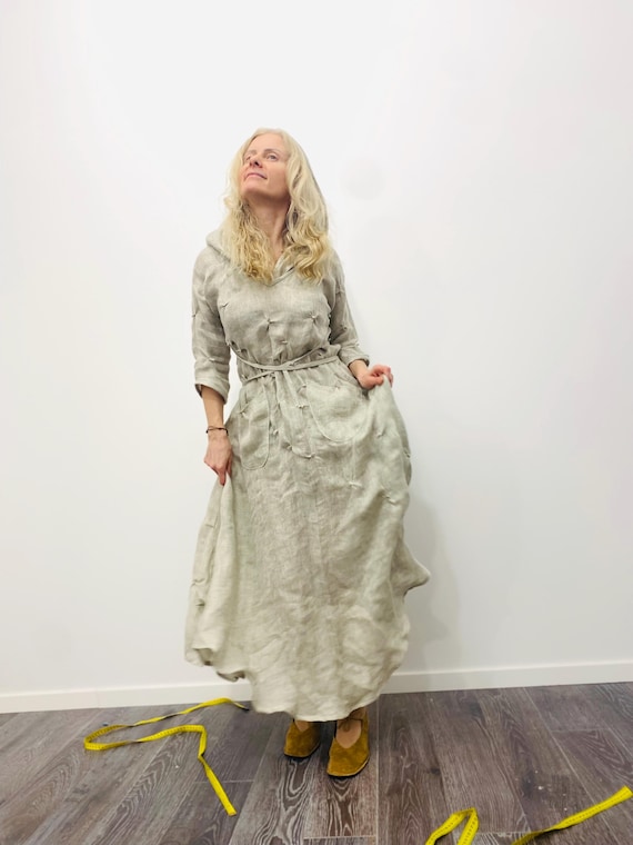 bohemian reversible dress Light Reversible Fairy Bride Linen Dress ~ Long Dress for Women ~ Linen Dress ~ Bohemian Dress ~ Linen Clothing ~ Dresses for Women