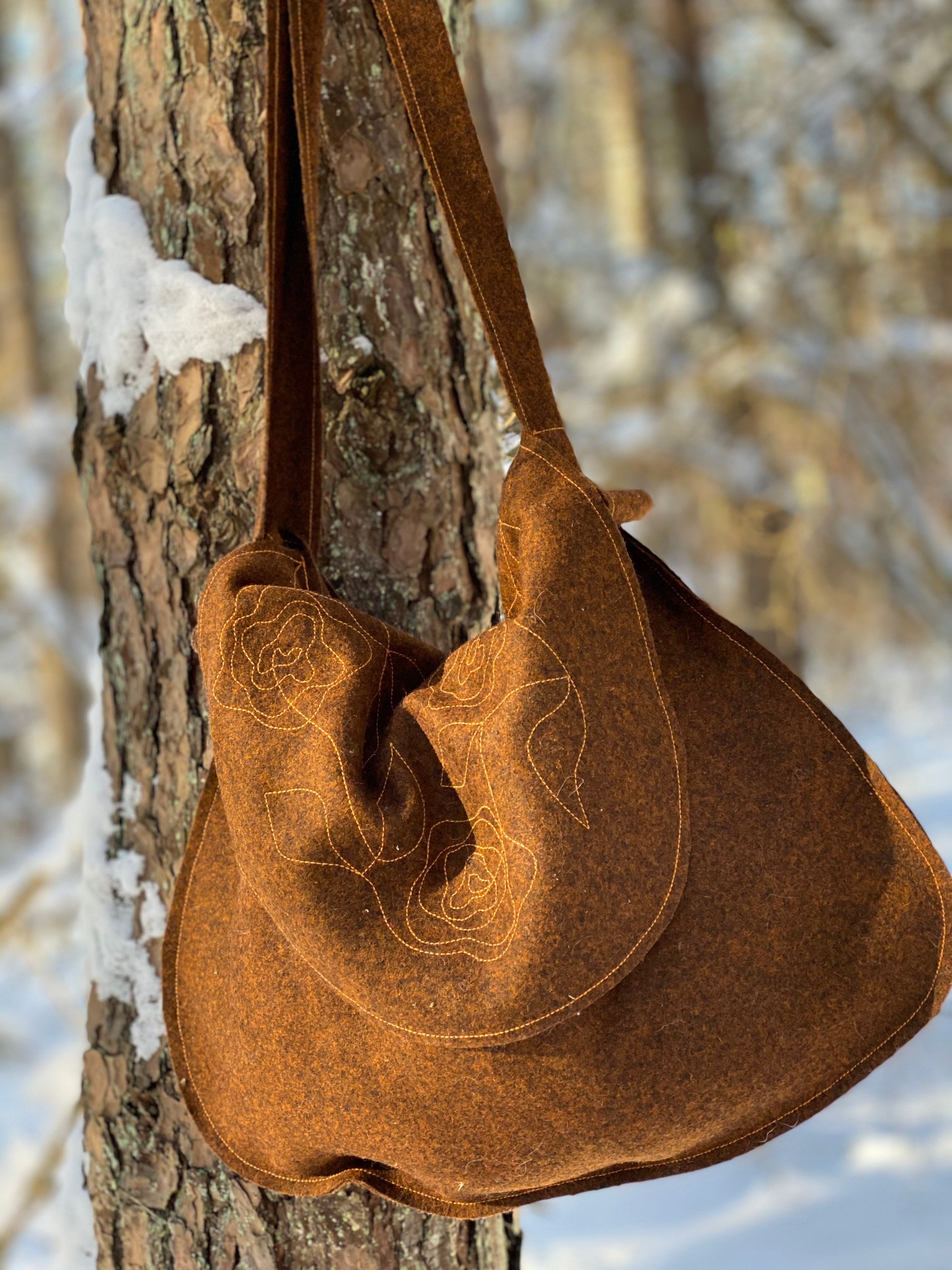 Ready To Ship Gift For Her Unique Wool Hand Made Bag With Pokets By Aiste Anaite ~ Accessories ~Totes Handbag Lifestyle