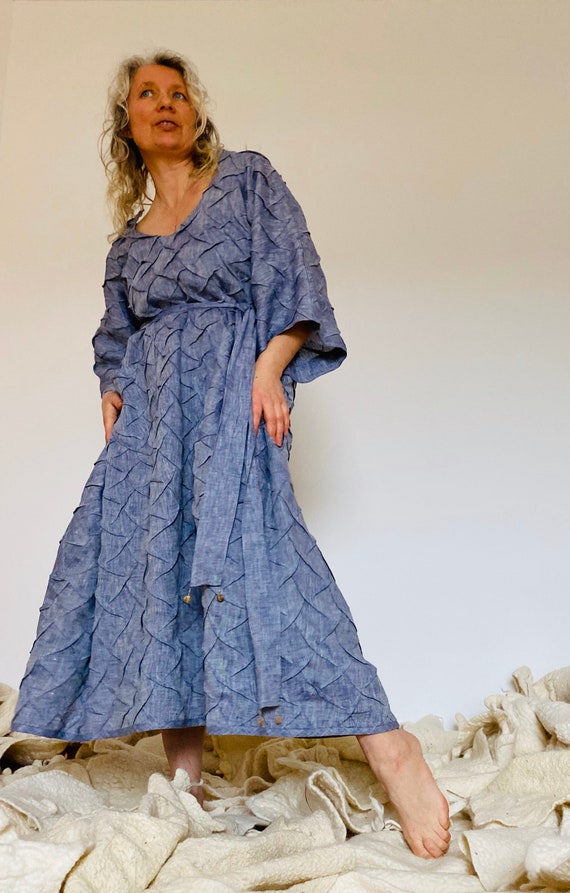 bohemian reversible dress New~ Linen Bohemian Long Dress ~ Unique Dress ~ Reversible Dress ~ Boho Wedding Dress ~ Aiste Anaite ~ Simple Women Dress
