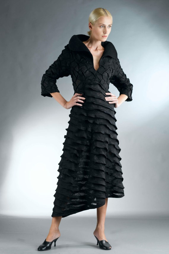 conversacion Contracción cangrejo Vestido negro para las mujeres/vestido de lino/vestidos negros - Etsy España