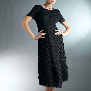 Black Dress for Women / Linen Dress / Black Long Sleeve Dress / Long Cocktail Dress / Black Evening Dress for Women / Linen Clothing