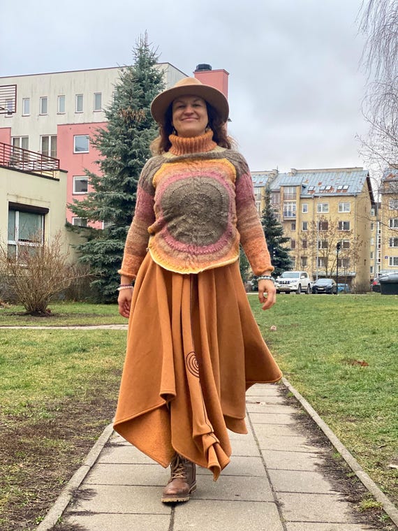 Nuova gonna in cotone Boho Gonna lunga Abbigliamento Gonna a