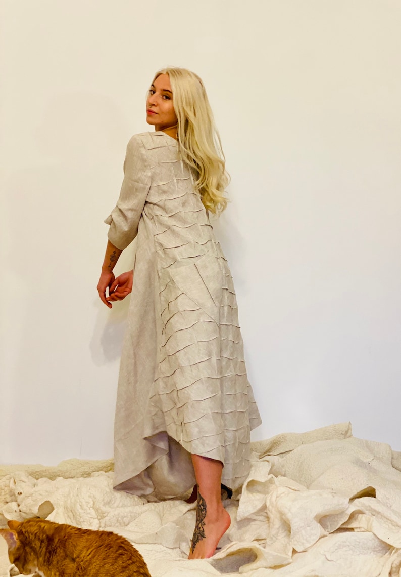 Wedding Linen Bohemian Long Dress ~ Bridesmaid Dress ~ Godness Dress ~ Boho Tunic Dress ~ Aiste Anaite ~ Simple Women Dress