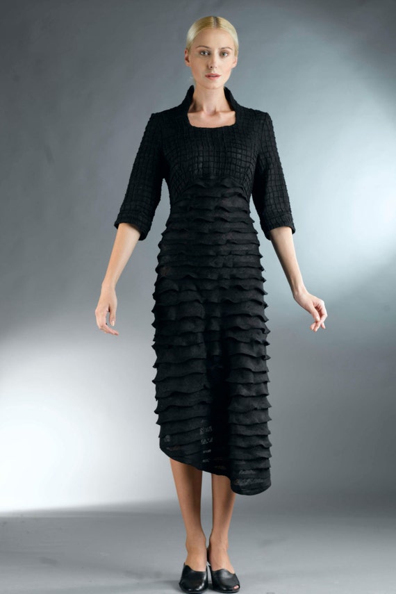 Black Evening Dress / Elegant Black Dresses / Dresses for Women / Knee Lenght Dresses / Cocktail Dress / Custom Dress / Semi Formal Dress