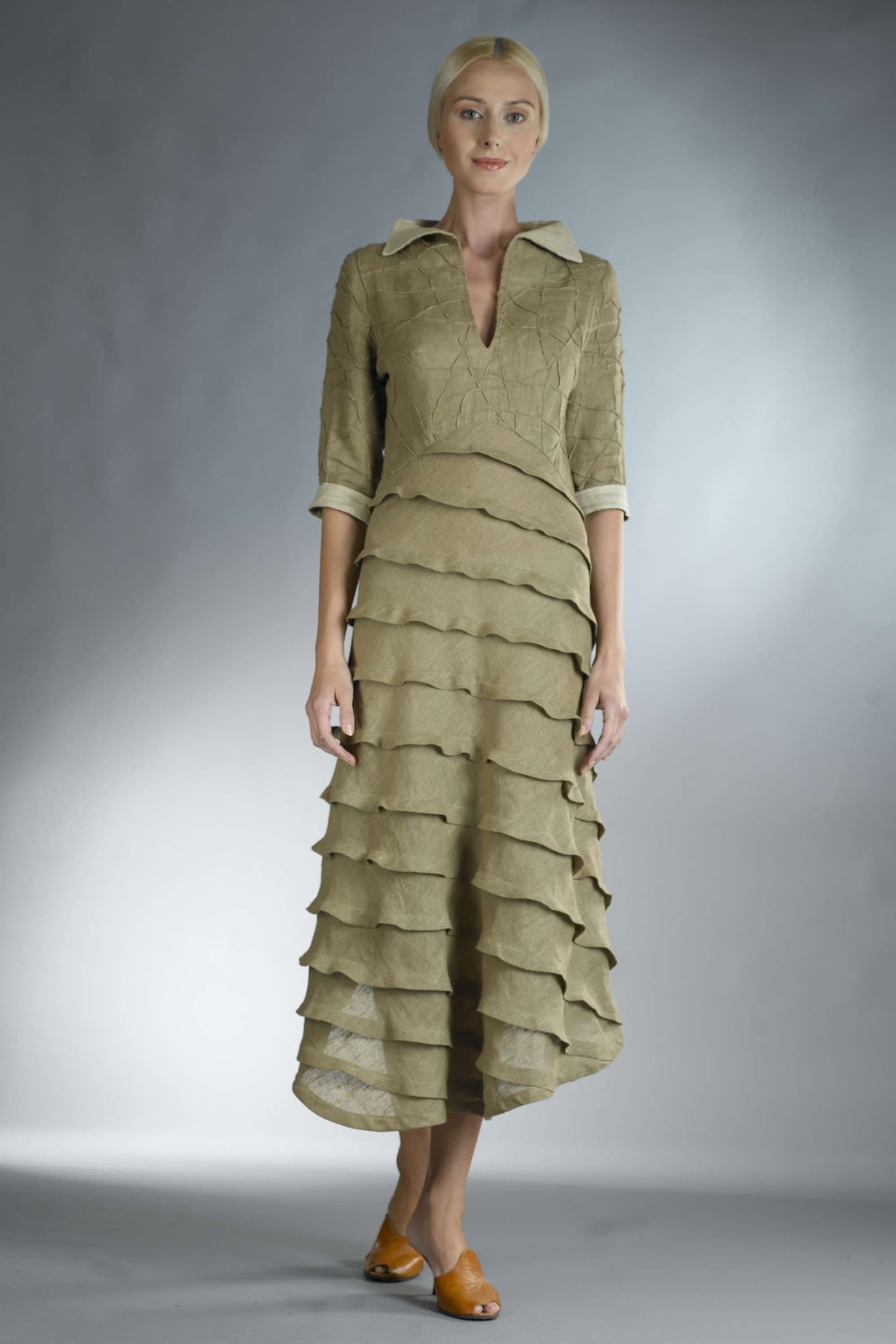 Ivory Linen Dress / Long Dress for Women / Linen Dress / Ivory Etsy