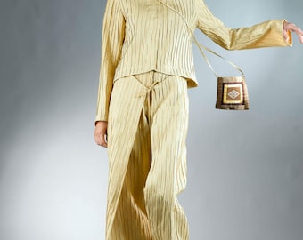 Linen Pants for Women / Palazzo Pants / Wide Leg Pants / Yellow Pants / Slacks for Women / Wide Leg Trousers for Women / Women Linen Pants