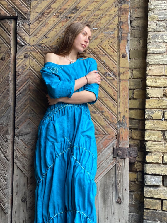 Dress Your Soul Women Dress Long Dress ~ Nature Love ~ Cozy Reversible Bridesmaid Dress ~ Godness Dress ~ Boho Tunic Dress ~ Aiste Anaite