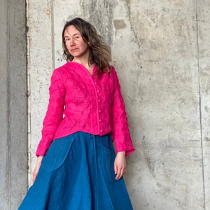 Linen Clothing Sculptures on the Fabric ~ Blazer for Women in any Colors ~ Womens Dressy Jacket ~ Custom Jacket ~ Linen Blazer