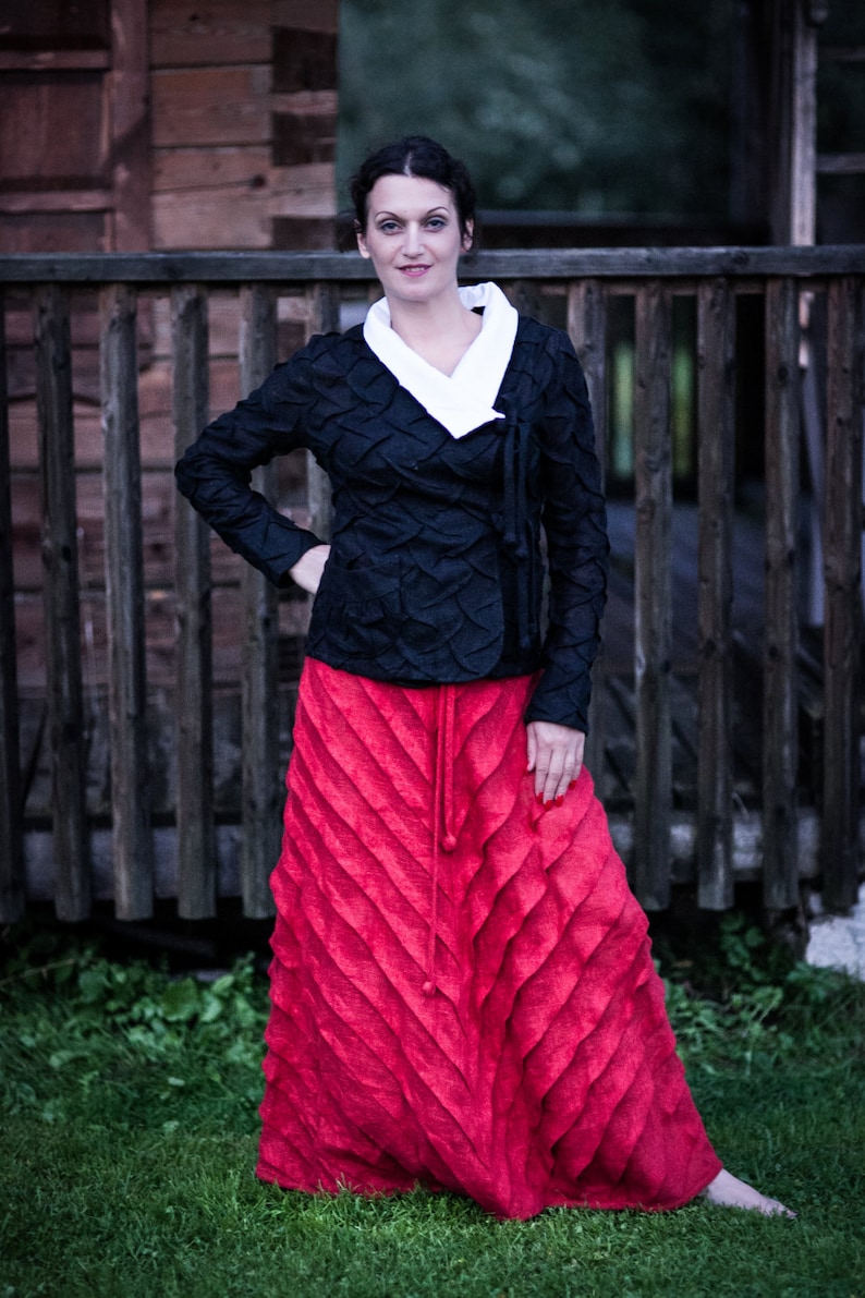 Long Flowy Skirt / Linen Clothing for Women / Long Skirt for Etsy