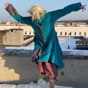 My a New Lieblings Mantel Kleid Cardigan Beliebige Farben Baumwolle ~Bochemian Gemütlich Jacke für Relax Lifestyle Natur und Stadt von Aiste Anaite
