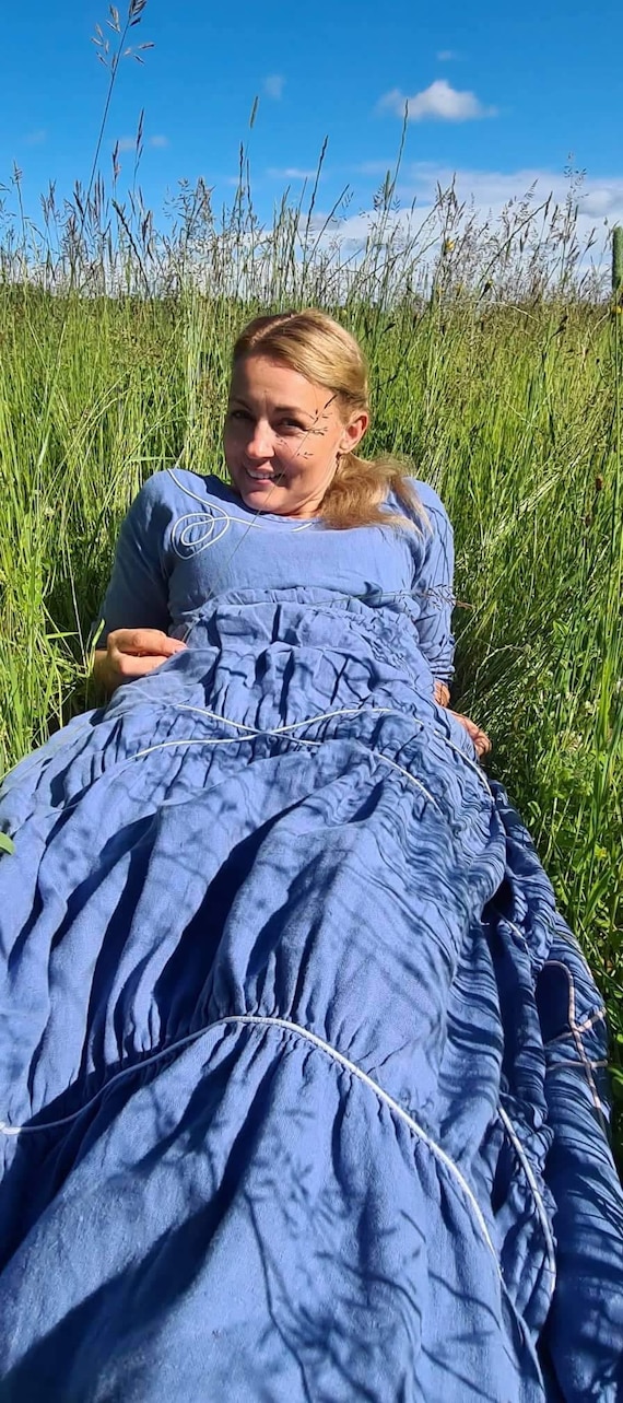 Blue toga dress sales