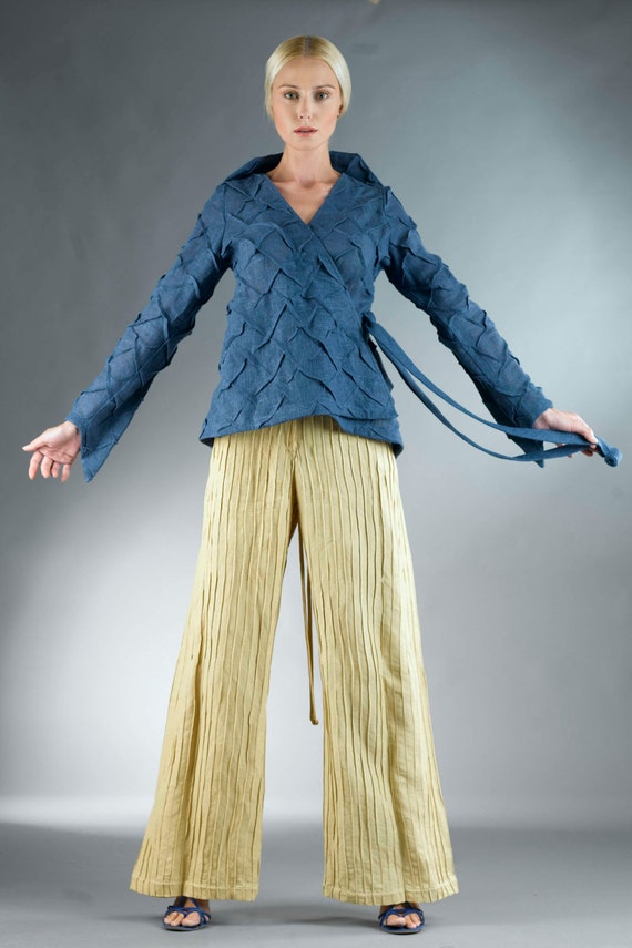 Blue Jacket / Linen Jacket / Blazer for Womens / Dressy Jacket / Linen Clothing / Jacket for Women / Custom Jacket / Top for Women / Top