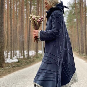 Light Wool Coat Dress Fashionable Cardigan Jacket Wool Cardigan Comfy Jacket Bohemian Outerwear Comfy Cardigan Jacket image 10