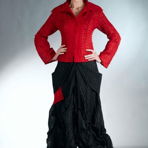 Giacca rossa / camicie per le donne / cime per le donne / Dressy Jacket / Blazer per le donne / Lino Jacket / biancheria abbigliamento / giacche per le donne