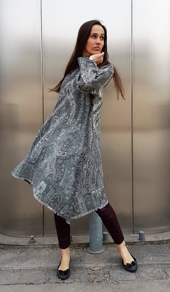 unique dress for ladies Aisteanaite Wool Dress / Unique Dress / Reversible Dress / Women Tunic /  Boho Dress for Women / Oversized / Dress for Autumn Winter Spring
