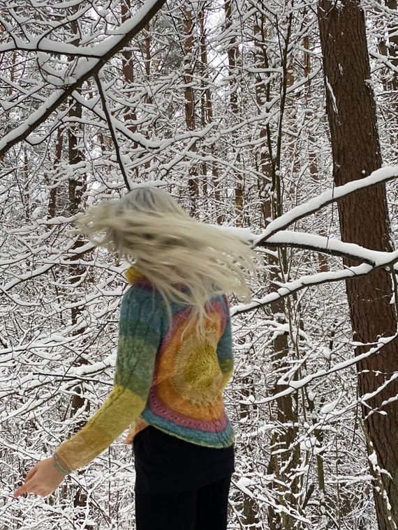 Mandala Alpaca Hand Knitting Sweater Aiste Anaite Clothing