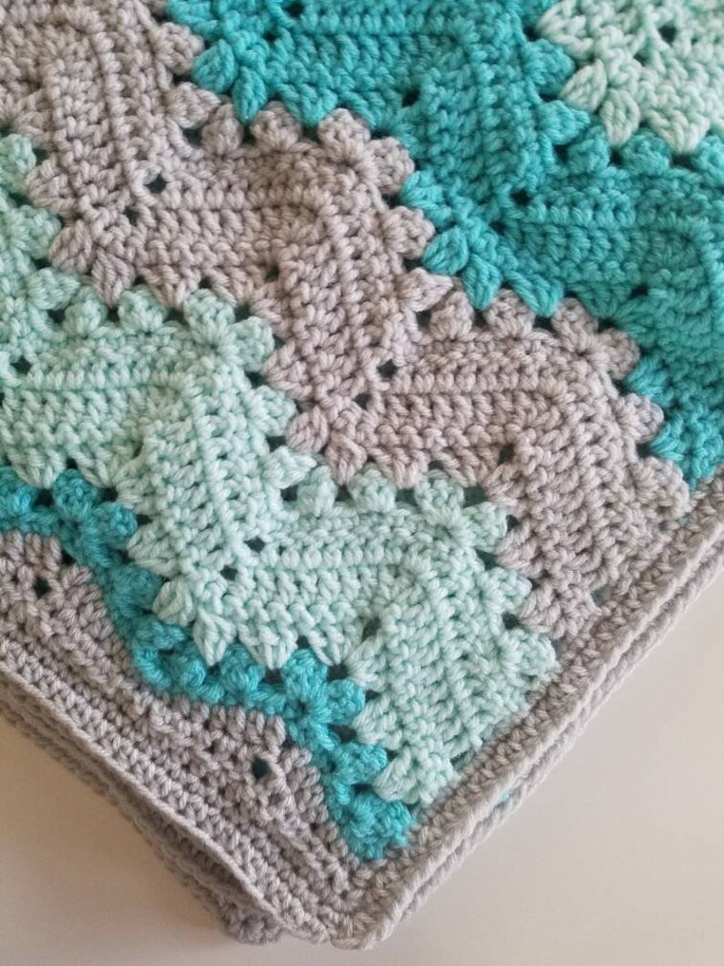 Crochet baby blanket ripple granny stitch baby Afghan ripple | Etsy
