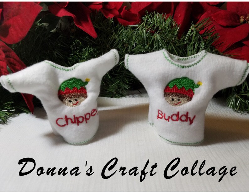 Elf Doll Shirt Personalized Embroidery With Name of Choice Elf - Etsy