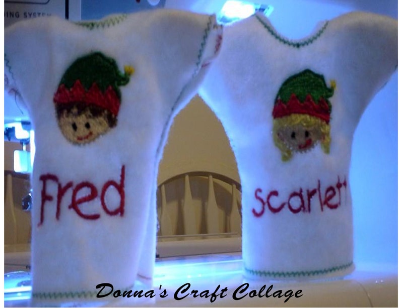 Elf Doll Shirt Personalized Embroidery With Name of Choice Elf - Etsy