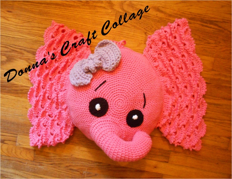 Newborn baby gift Elephant Pillow crochet nursery decor baby shower gift crocheted pillow bed pillow baby/'s room