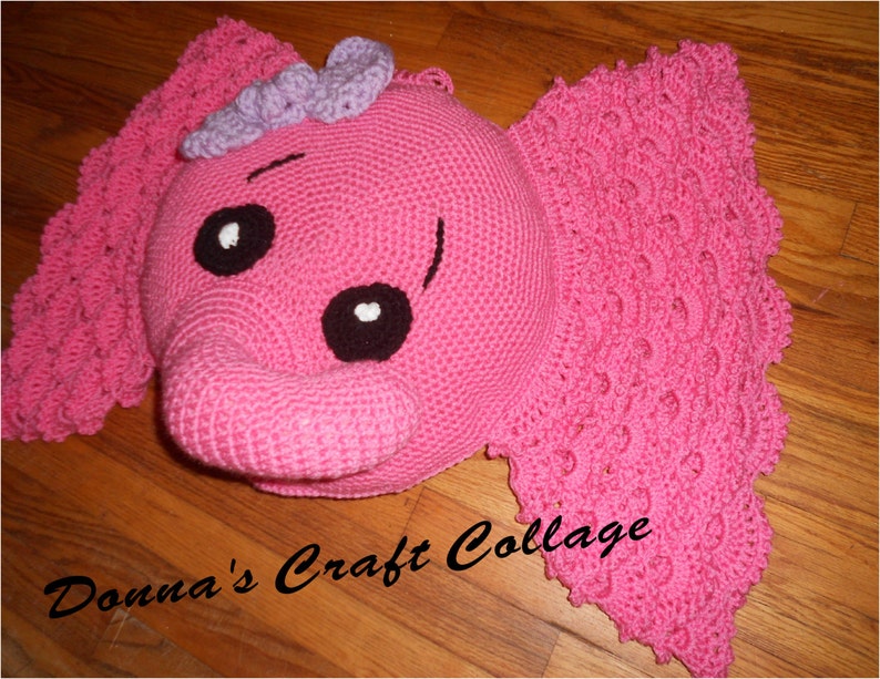 Newborn baby gift Elephant Pillow crochet nursery decor baby shower gift crocheted pillow bed pillow baby/'s room