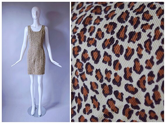 Vintage 1990s Rampage leopard animal print sleeve… - image 1