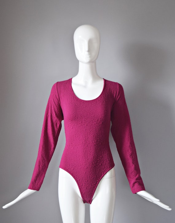 vtg 90s Betty Blue fuchsia pink long sleeve broca… - image 8