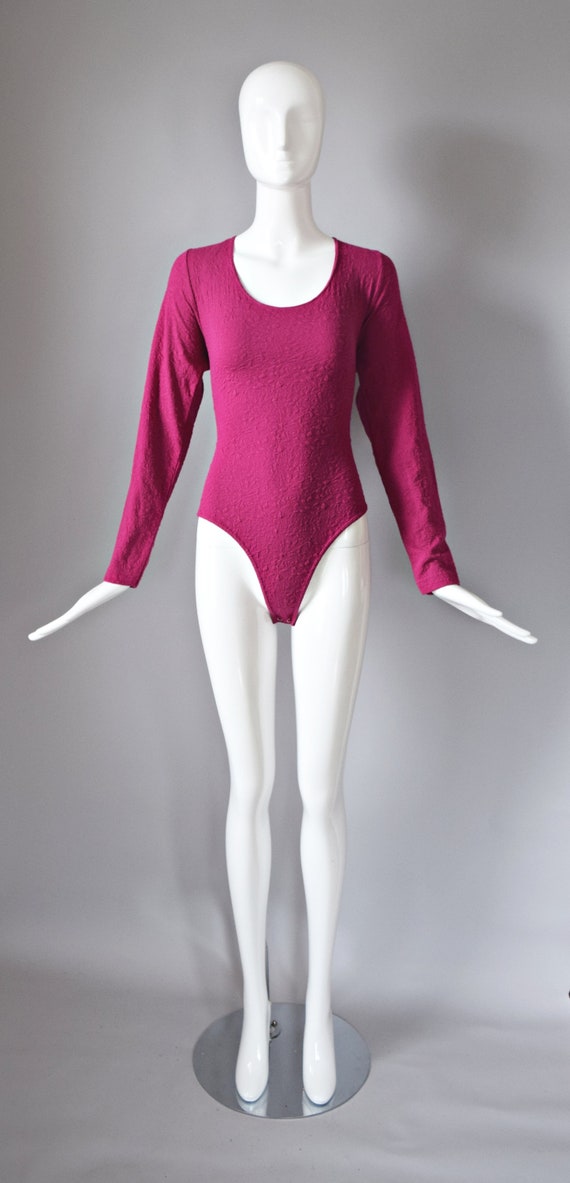 vtg 90s Betty Blue fuchsia pink long sleeve broca… - image 7