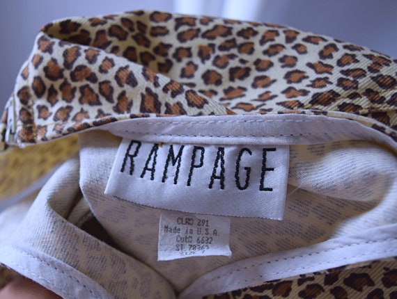 Vintage 1990s Rampage leopard animal print sleeve… - image 2