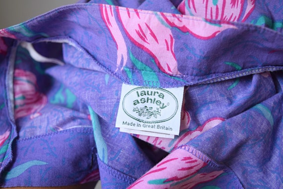 Vintage 1980s *VERY RARE* Laura Ashley Purple and… - image 2